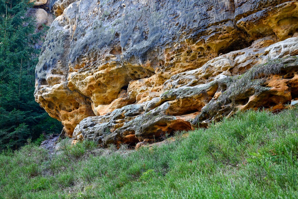 Sandstein wandern am kimmerstein im Elbsandstein