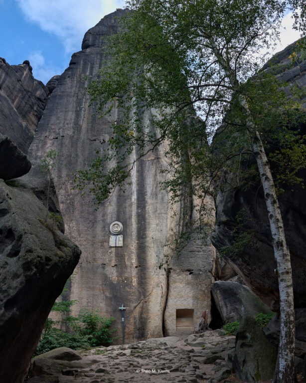 Felsblöcke und Wald auf dem Pfaffenstein