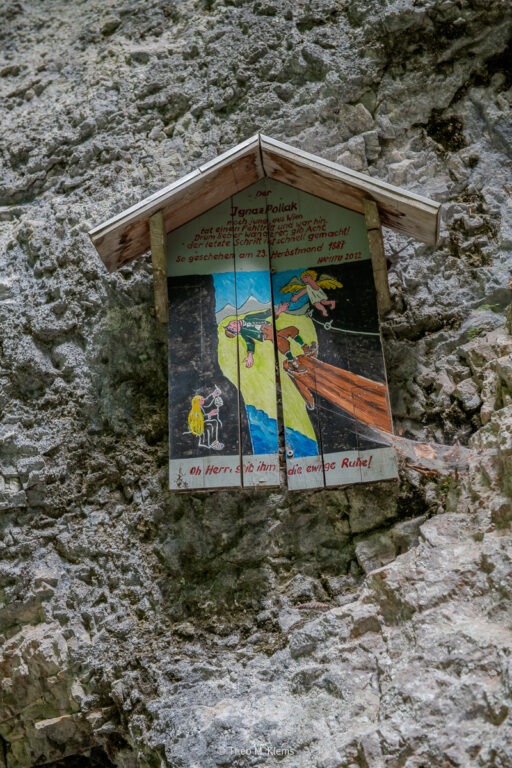 gedenktafel tscheppaschlucht unfall