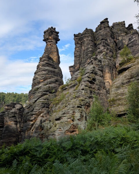 Herkulessäulen im Bielatal bei Rosenthal, Sächsische Schweiz