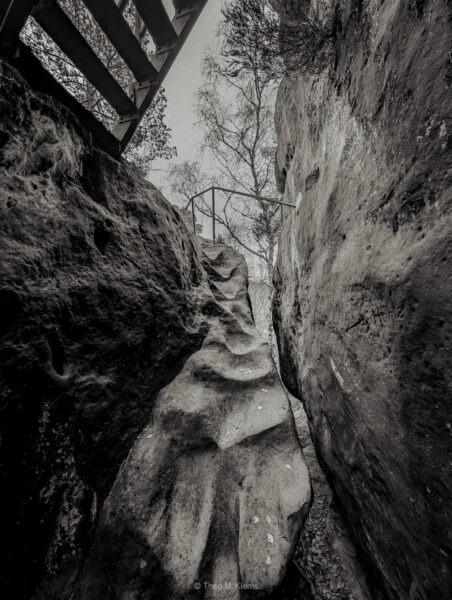 Felsstufen am Hinteren Raubschloss in der Sächsischen Schweiz