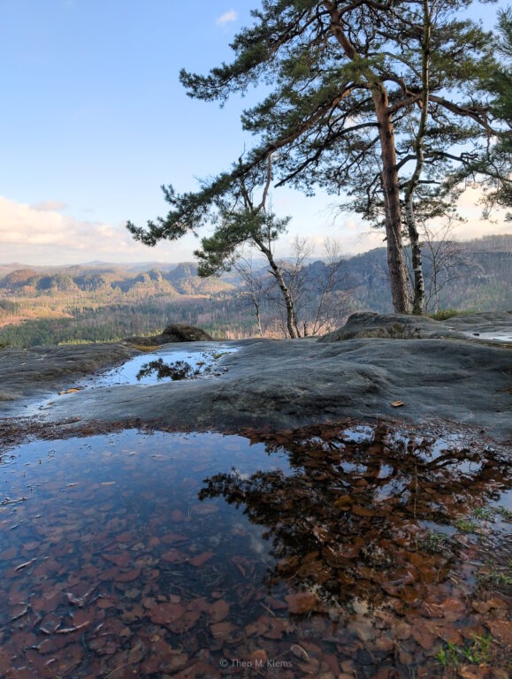 Blick vom Kleinen Winterberg über die Sächsische Schweiz
