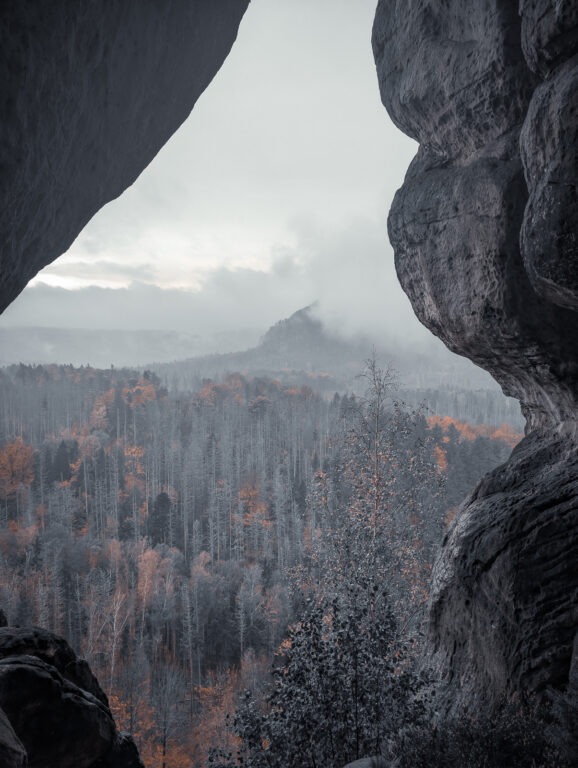 Aussicht vom Kuhstall über die Sächsische Schweiz