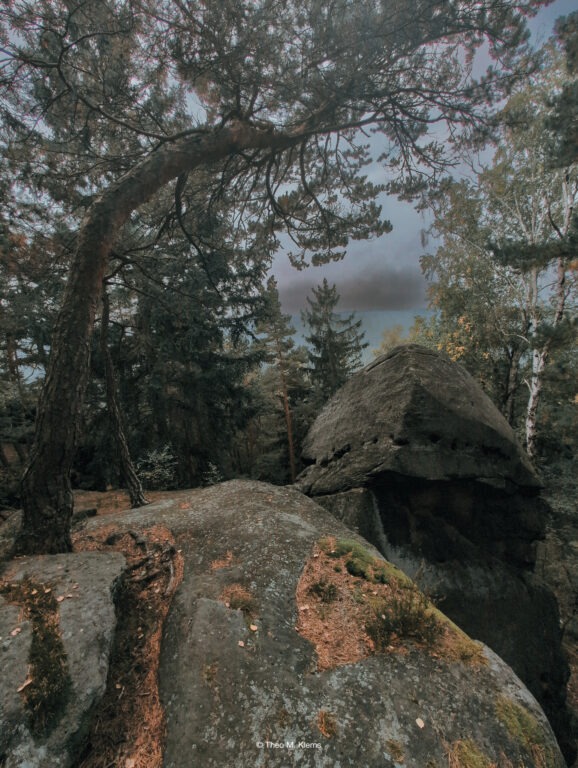 Aufstieg am Quirl zwischen engen Sandsteinwänden