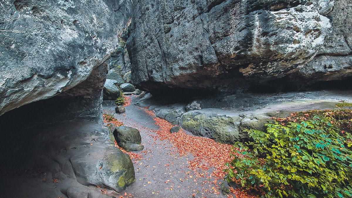 Sandstein in der Sächsischen Schweiz, am Kuhstall